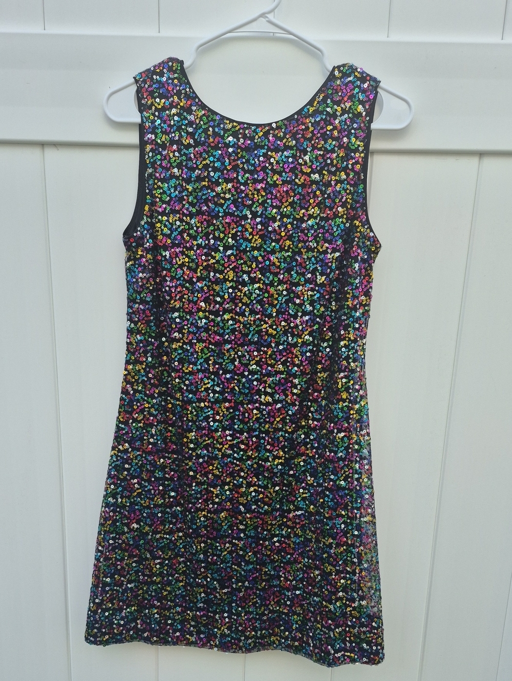 Betsey Johnson Womens Black Multicolor Sequin Party Dress